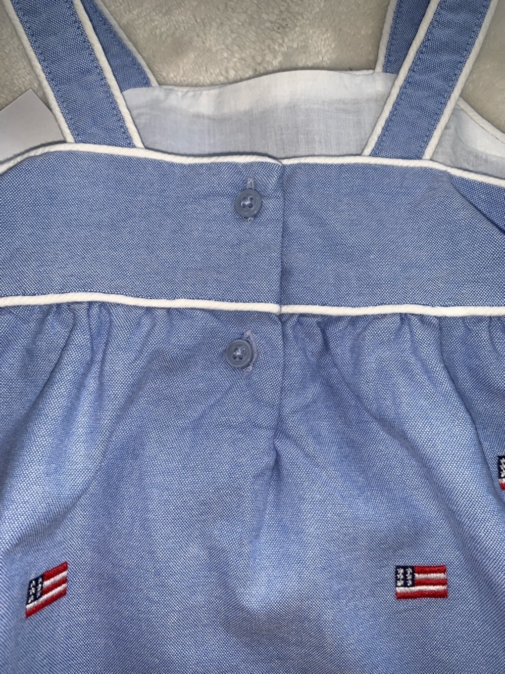NWT Janie and Jack Embroidered Flag Set 12-18M Baby Girl Patriotic - Picture 8 of 8